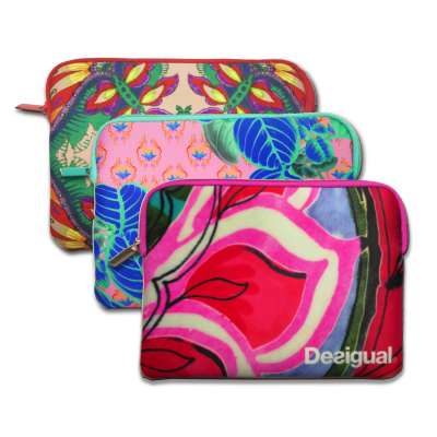 Colorful Custom Neoprene sleeve laptop in flowers printing